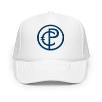 Image 1 of Corbin Pickard Cp White Blue Foam trucker hat