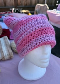 Image 3 of Fold-Over Cat Beanie