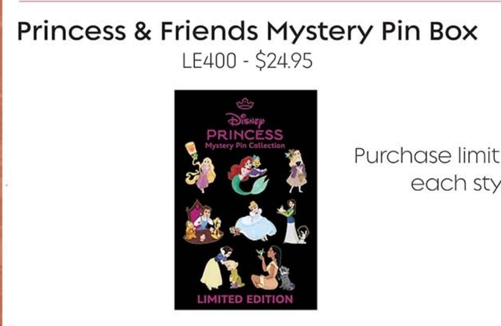 Image of Princess &friends mystery pin box