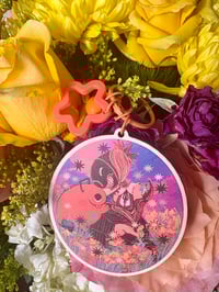 Image 3 of reze pochita wooden charm 