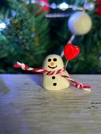 Image 10 of Ceramic Snowmen with a Bobble Hat or a Heart