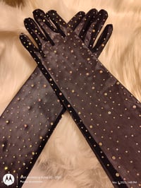 Image 2 of CRYSTAL EMBELLISHED GLOVES 