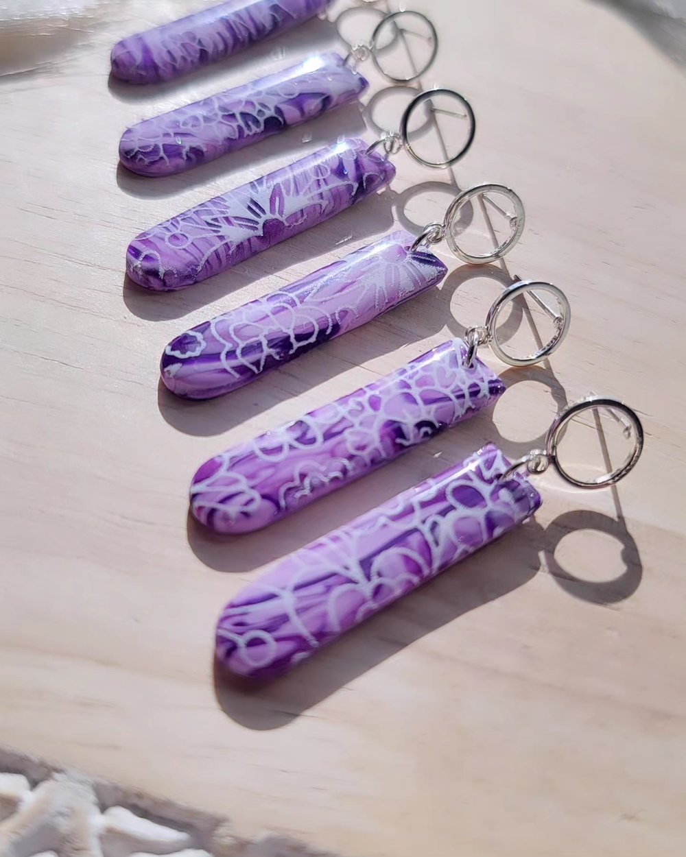 Image of Purple Swirl Longline Dangle