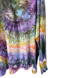 Image 7 of XXL Unisex Adult Soft Long Sleeve Tee in Earthy Spiral Ice Dye
