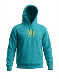 Image 3 of YB Logo Teal Mesh Blend Pullover Hoodie