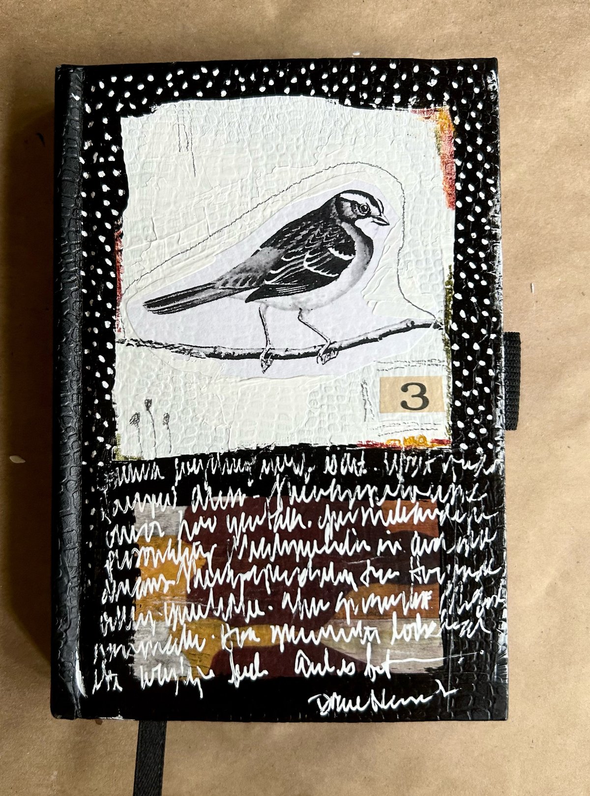 Image of Journal- hand painted mixed media