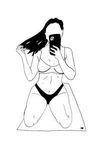Yoga Selfie Art Print