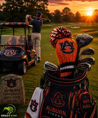 Image 3 of Auburn Tigers AU custom Golf Club Cover hand knit logo College football fan  gift