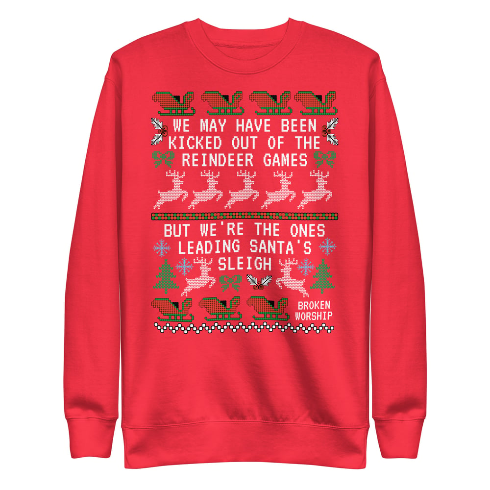 Image of Reindeer Games Christmas Sweater (Red)