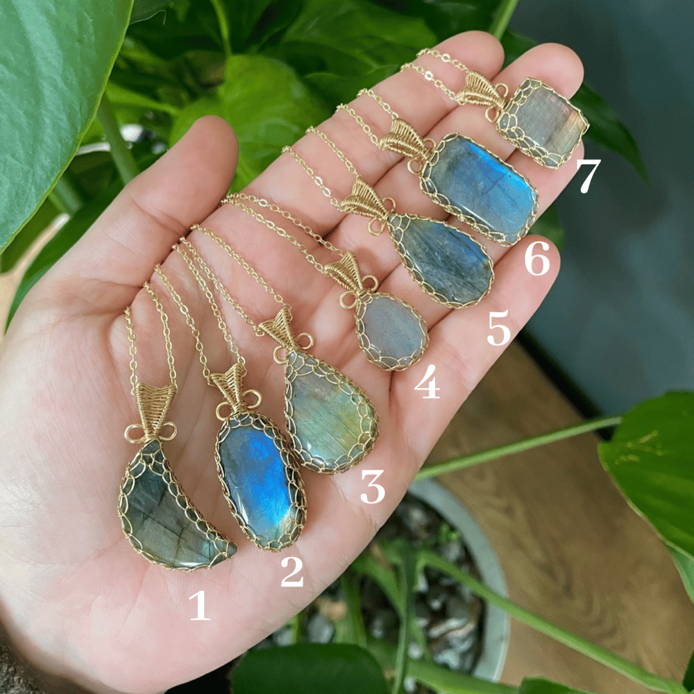 labradorite rainbow crystal necklaces!