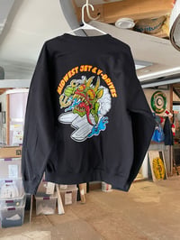 Image 2 of Black Crewneck Monster Sweatshirt 