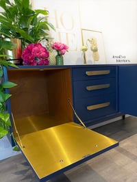 Image 5 of Navy blue mid century modern Nathan SIDEBOARD, DRINKS / COCKTAIL CABINET / TV CABINET