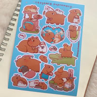 Image 2 of Capybara Supremacy sticker sheets