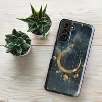 Image 21 of Blue and Gold Celestial Moons Design Tough Case for Samsung®