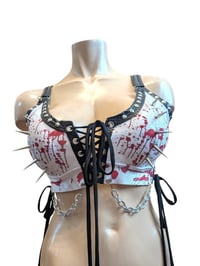 Image 1 of Black blood splatter bralette 