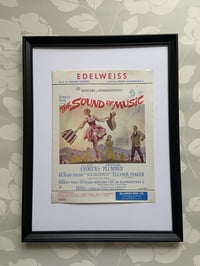 Image 1 of Edelweiss from The Sound of Music, framed 1960s vintage sheet music