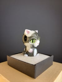 Image 2 of Gray and White Kitty Pendant