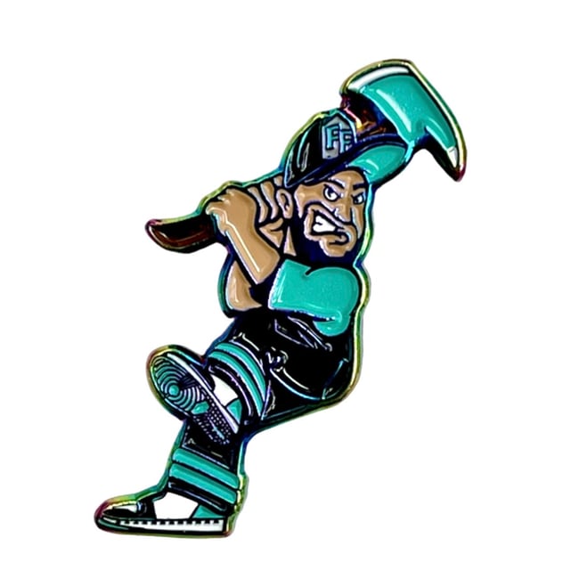 Swinging Axe Precious Metals Pin - Teal Rainbow