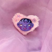 Image 1 of 2way hair clip and brooch - purple x pink