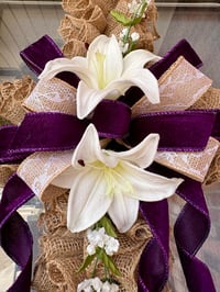 Image 2 of Burlap Cross Door Hanger 