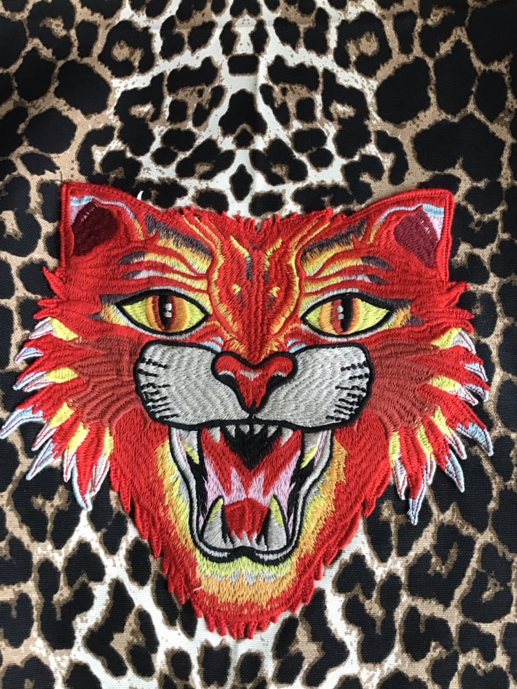 red tiger leopard print shoulder bag copy Image 8