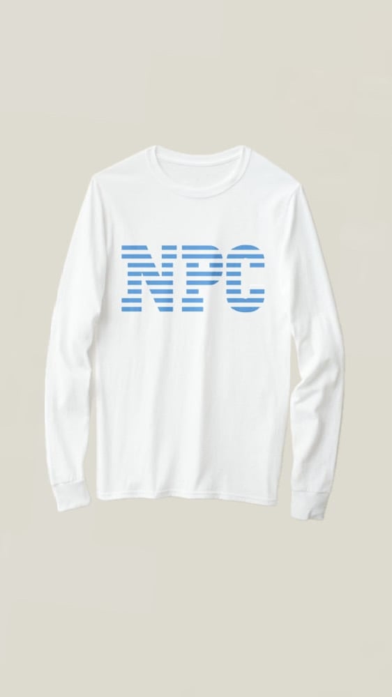 Image of NwN-通りNPC cotton Crewneck in “IBM” font