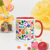 Fruits mug with a color inside