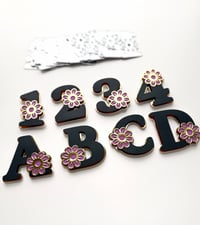 Image 1 of FLoral Alphabet and Numbers Metal Diecut 