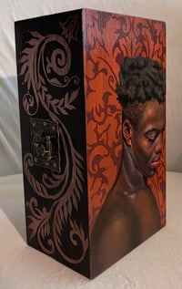 Image 3 of “Othello and Desdemona” Original painting on wooden box 