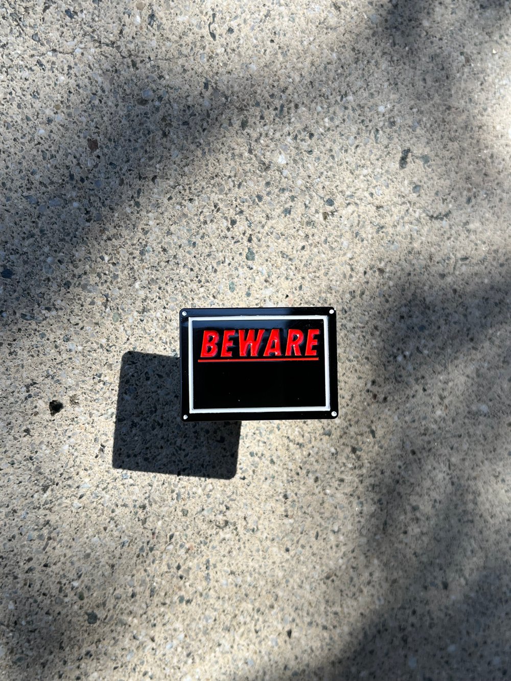 RR#149 Beware (of dog) sign Pin