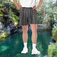 Image 4 of "Netscape" recycled unisex mesh shorts (charcoal)