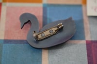Image 3 of Blue swan mini brooch 