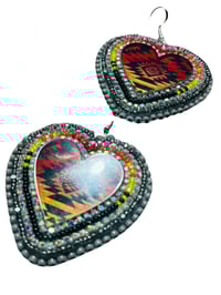 Image 11 of Fire Heart Earrings 