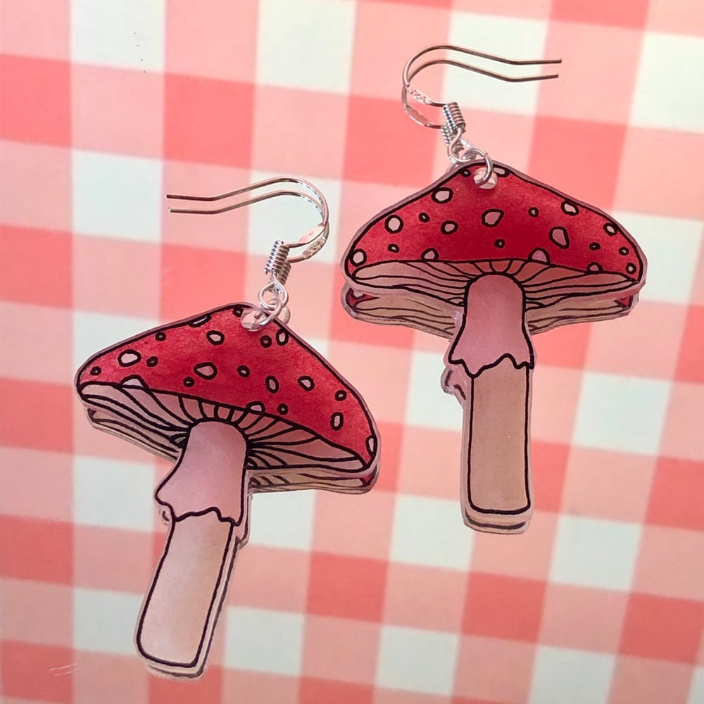 Image of toadstool earrings