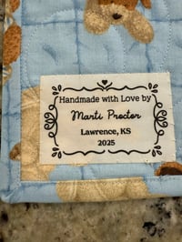 Image 2 of Blue Teddy Bears baby quilt 