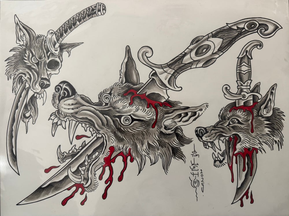 Image of Tim Lehi “Reapers & Wolves #155” Original Art