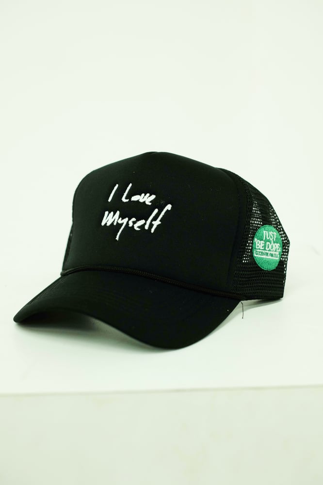 Image of Black ILoveMyself Trucker Hat