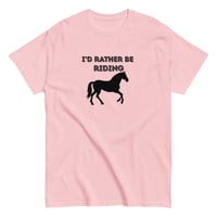 Image 9 of Unisex classic tee, I’d Rather Be Riding Horse Graphic T-Shirt – Equestrian Statement Tee