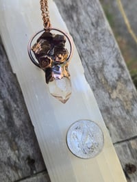 Image 2 of Electroformed Quartz window and Thunderbay amethyst necklace