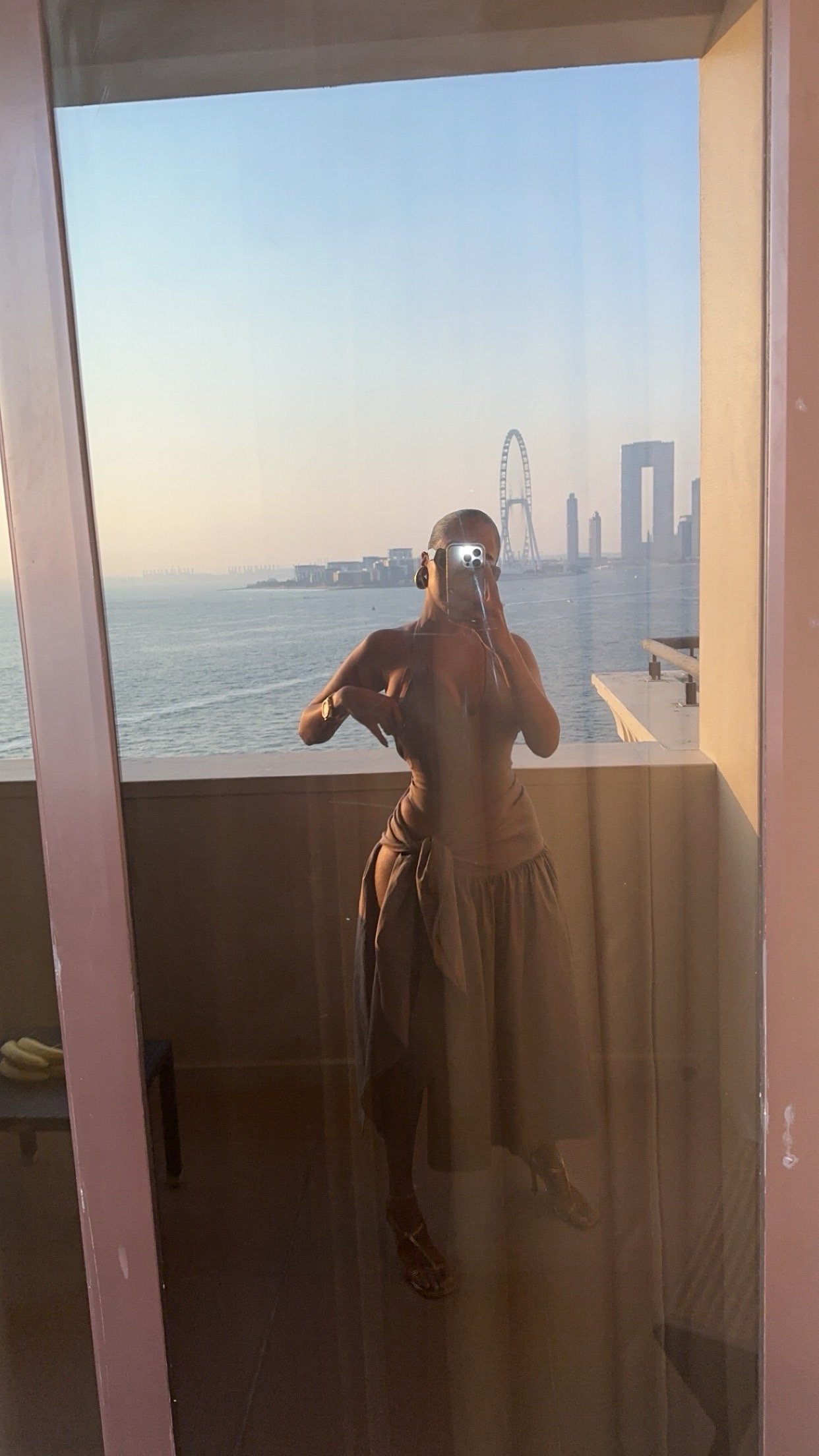 Image of COUCOO ATACAMA DRESS IN "SHIITAKE" (S)