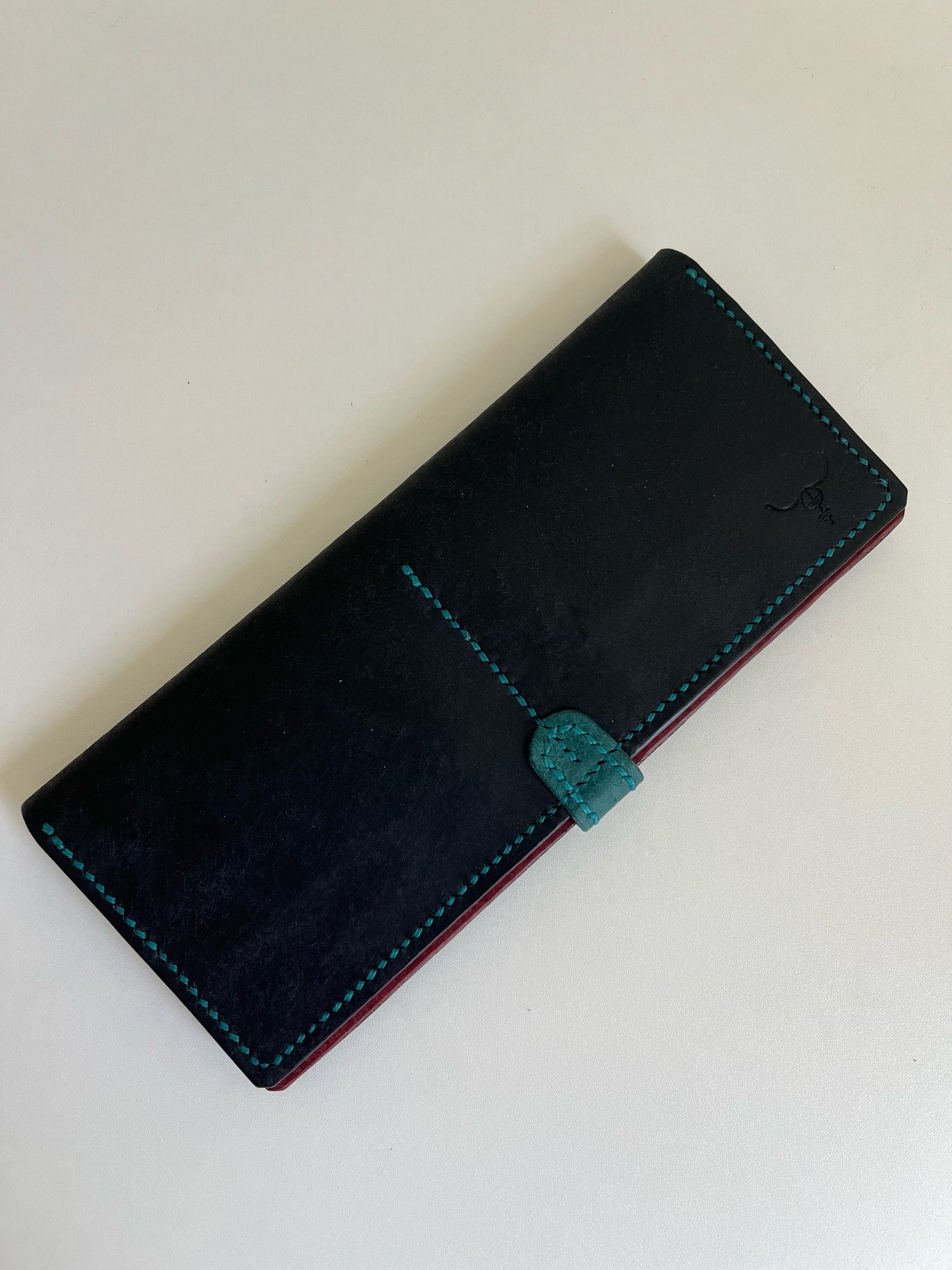 Image of Black/Ortensia Pueblo Long Wallet 