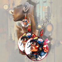 Black Steampunk Chic Earrings A