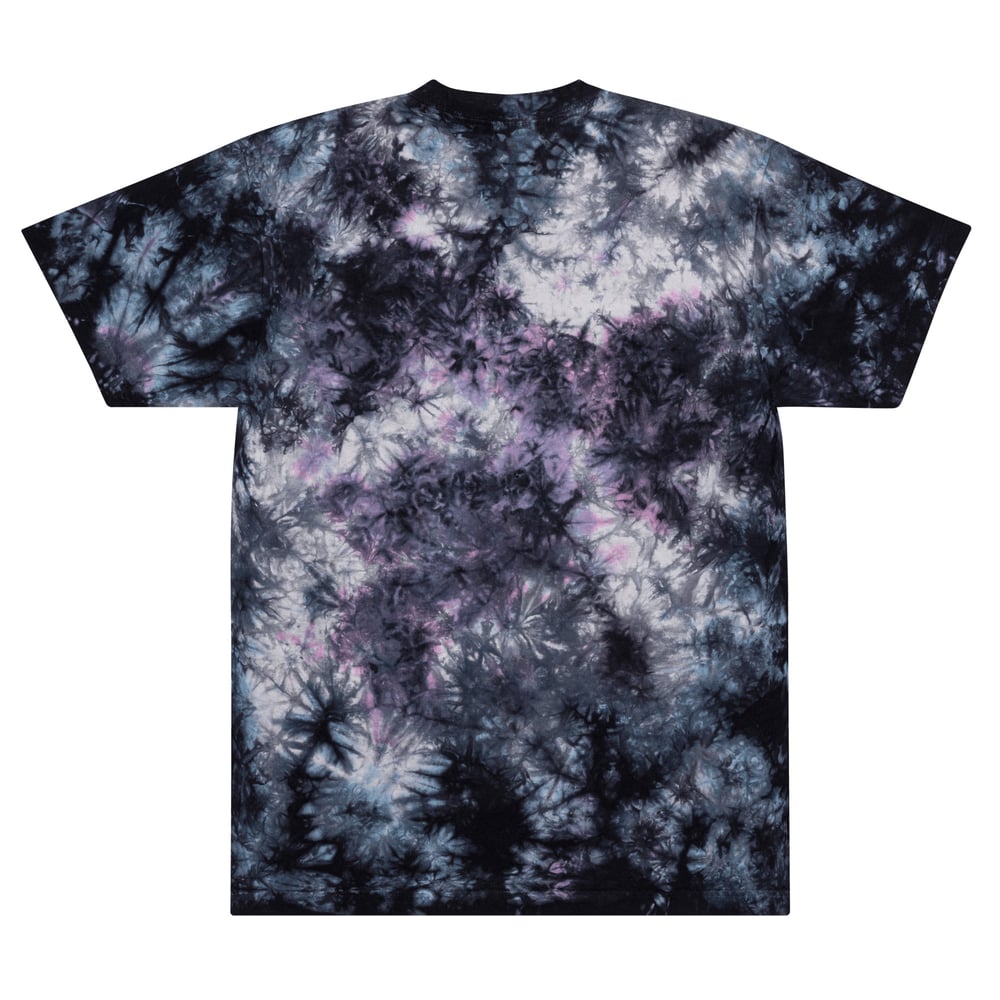 Embroidered Oversized Tie-Dye Shirt