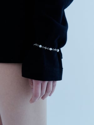 Image of LOWOOL - Plus Pearl Silver Bracelet
