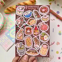 Image 2 of World's Food Tour | Latino Food | Matte Sticker Sheet