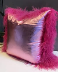 Image 2 of Pink Mongolian Pillow 