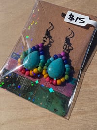 Image 1 of Bronze Rainbow Tear Earrings