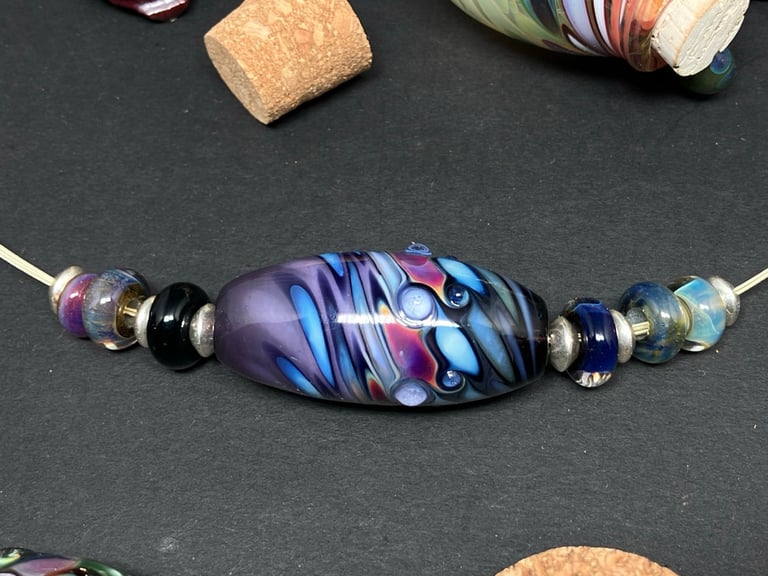 Purple Wave Focal Bead Image 2