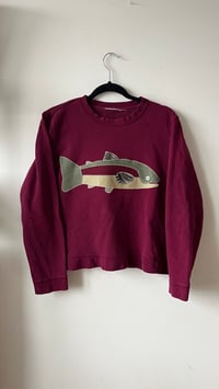 Image 1 of M- burgundy trout sweater 