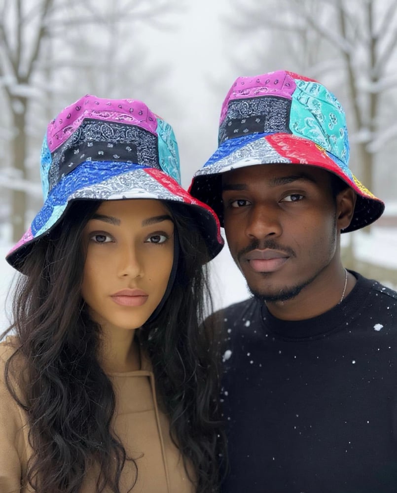 Image of Reversible Bandanna Bucket Hats 